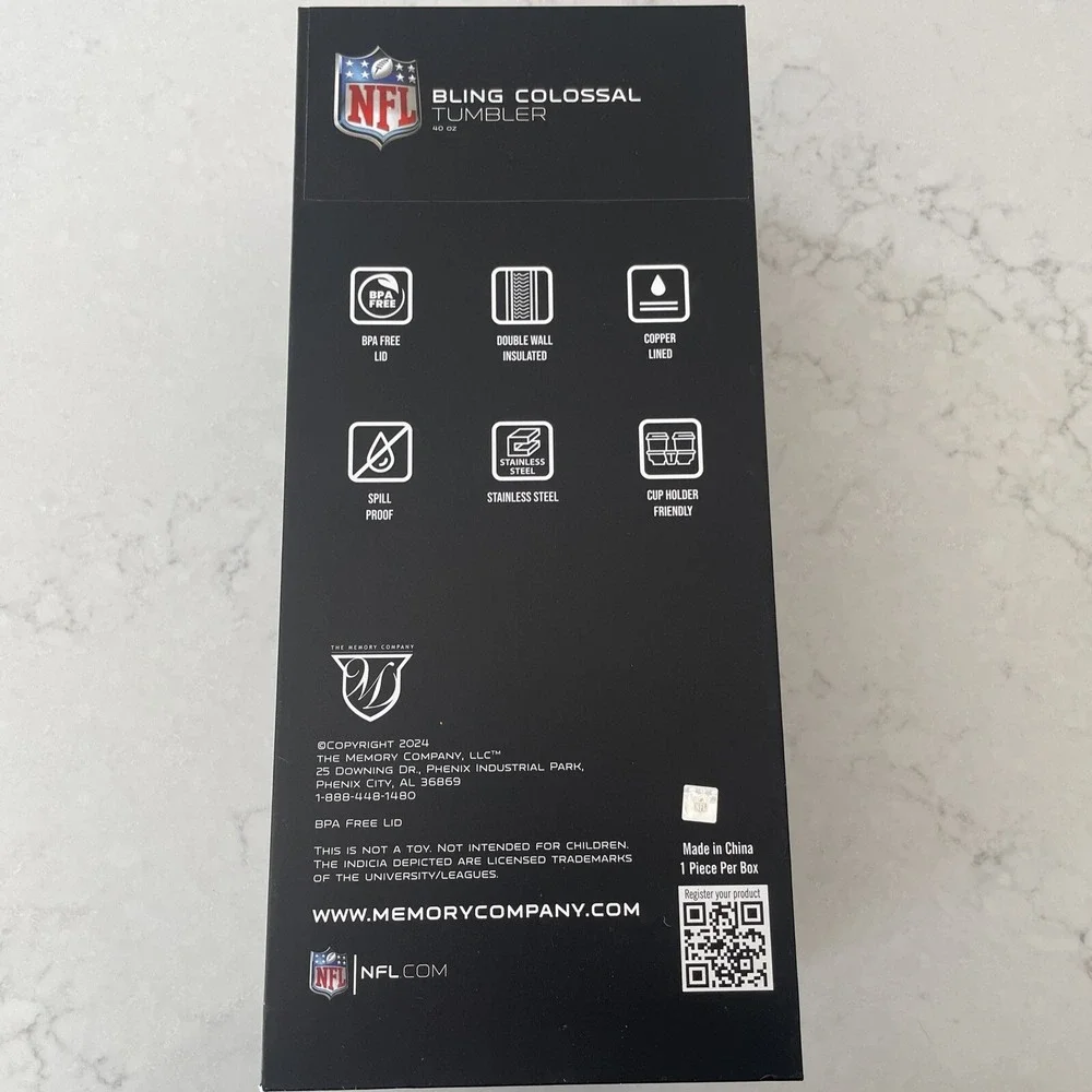 Cleveland Browns Bling Colossal 40oz Stainless Steel Tumbler Limited Edition NIB